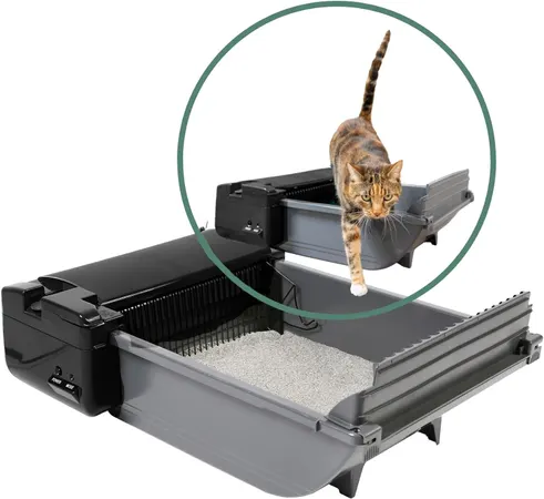 Image: Pet Zone Pet Zone Smart Scoop Semi Automatic Self Cleaning Cat Litter Box, photo 2 of 6