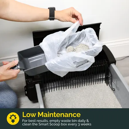 Image: Pet Zone Pet Zone Smart Scoop Semi Automatic Self Cleaning Cat Litter Box, photo 4 of 6