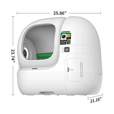 Image: PETKIT PETKIT Purobot Max Pro 2 Automatic Cat Litter Box (Fence 2.0 Included), photo 4 of 4