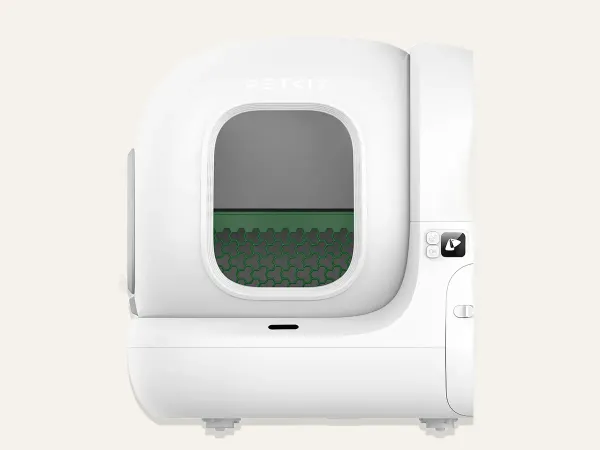 Image: PETKIT PETKIT PuraMax 2 self-cleaning litter box, front view with waste bin
