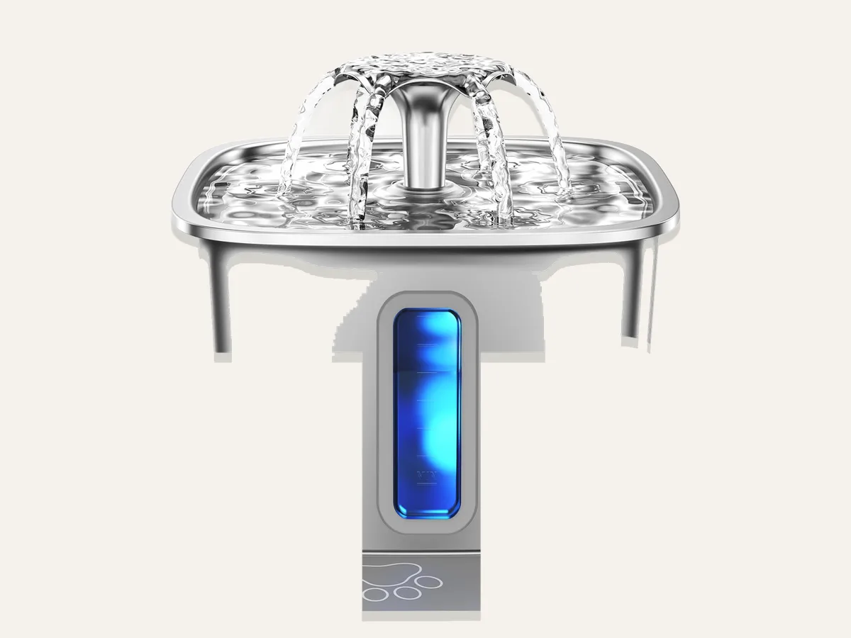 Veken Innovation Award Winner Stainless Steel Cat Water Fountain